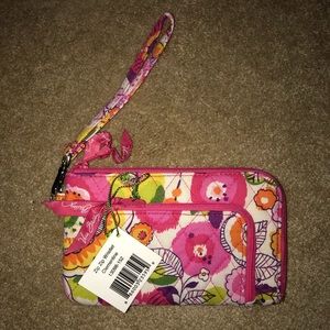 Vera Bradley Zip Zip Wristlet in Clementine